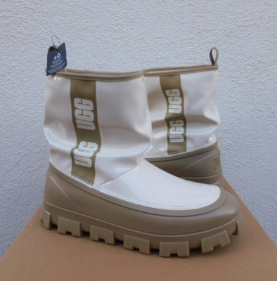 UGG MUSTARD SEED CLASSIC BRELLAH MINI WATERPROOF RAIN BOOTS, US 10