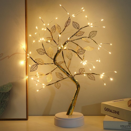 72 Led Lights Artificial Bonsai Tree Light Light Up Trees 19.7 Inch ...