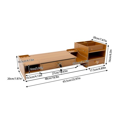 Soporte rectangular para monitor de escritorio elevador para monitor de computadora - Imagen 5 de 16