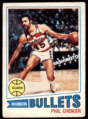1977-78 TOPPS PHIL CHENIER WASHINGTON BULLETS #55  VG