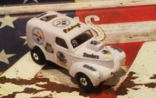 CUSTOM SLOT CAR PITTSBURGH STEELERS WILLYS TRUCK NEW / HO / AW / TJET