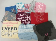 0X fun graphic t shirts 10 Lot coffee mickey barbie U.S. FLAG rose love
