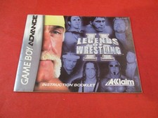 Legends of Wrestling II Nintendo Game Boy Advance Instruction Manual Booklet