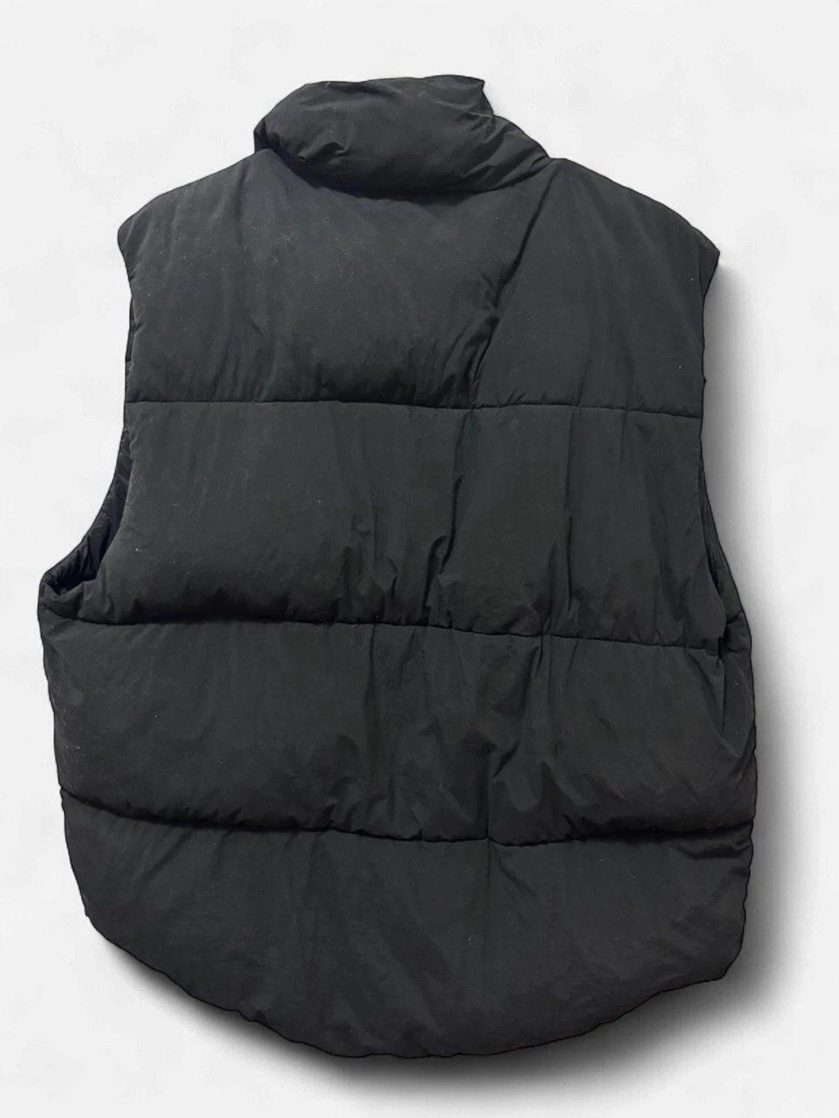 ZARA Man Edition SS'23 Men’s Black Puffer Vest Full Zip Padded Stand-Up M - product detail image 5