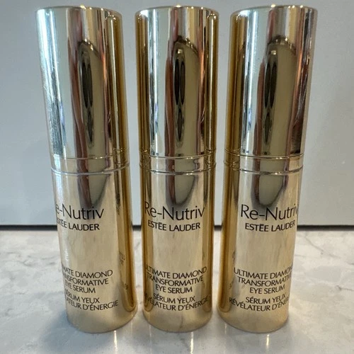 3 Estee Lauder Re-Nutriv Ultimate Diamond Transformative Eye Serum .17 Oz/5ml EA