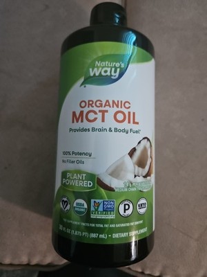 NATURE'S WAY ORGANIC MCT OIL 30 OZ 07/2027 BRAND NEW