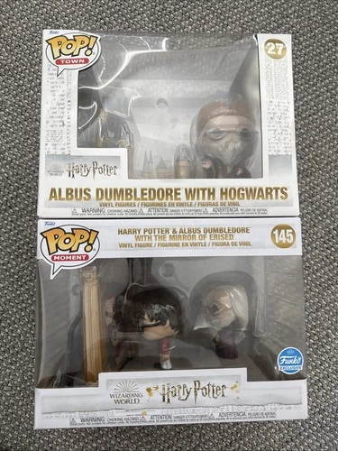 2 Funko Pop! Town: Harry Potter - Albus Dumbledore Hogwarts #27 & 145 Mirror
