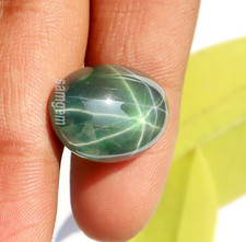 Certified New Natural Green Star Sapphire 18 CT Cabochon Cut Loose Gemstone