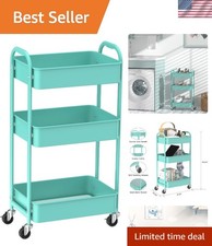 Multi-Functional Rolling Utility Cart - 3-Tier Storage for Indoor & Outdoor