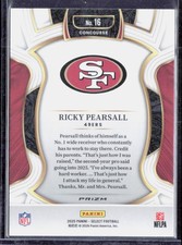 2025 Panini Select #16 Ricky Pearsall Black and Red Prizm Shock