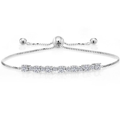 0.88 Cttw White Lab Grown Diamond Bracelet for Women | 925 Sterling Silver |