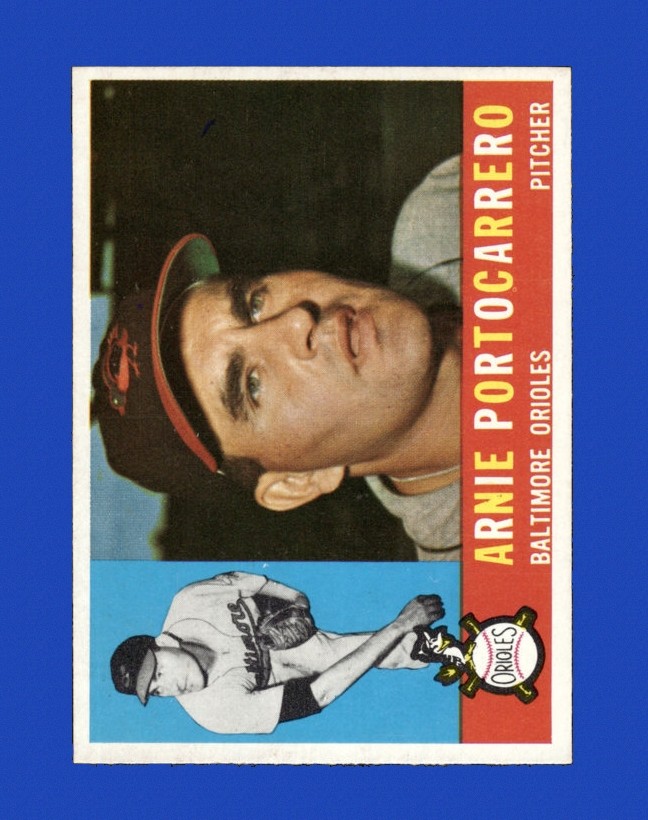 1960 Topps Set-Break #254 Arnie Portocarrero NM-MT OR BETTER *GMCARDS*