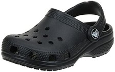 Crocs Unisex-Child Classic Clogs- Size 4 Toddler- Black