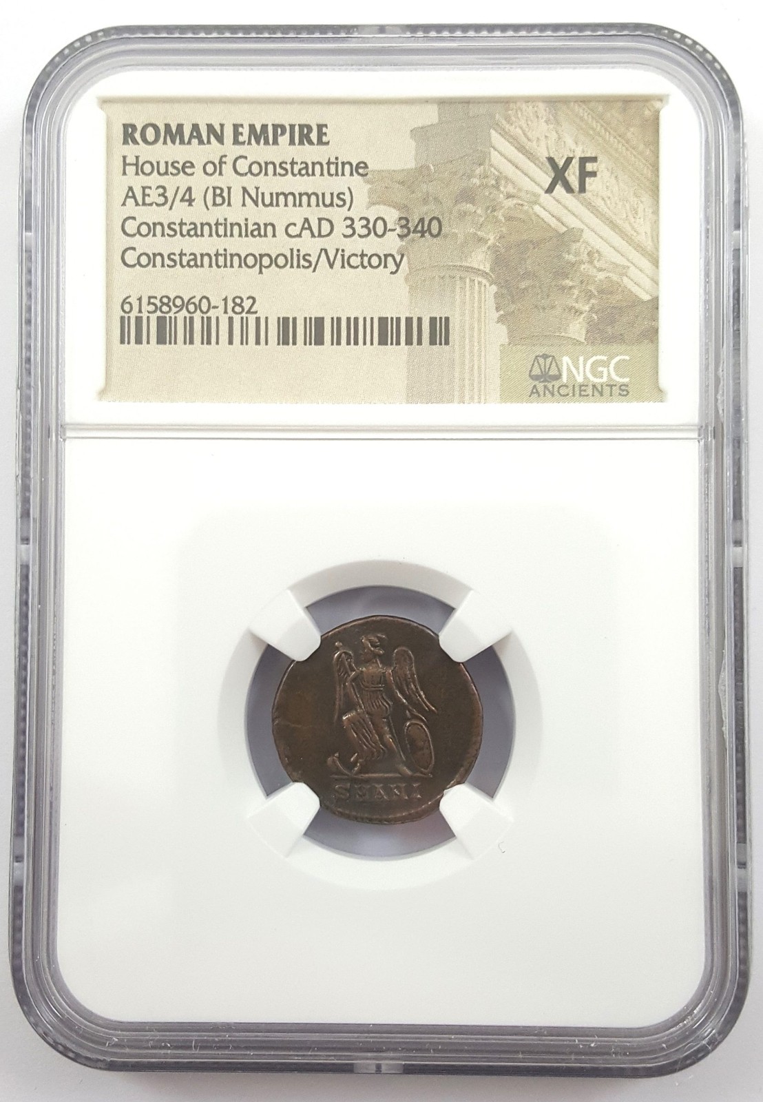 Constantinian Roman AE Bronze Coin NGC XF (AD 330-340) | Constantinopolis