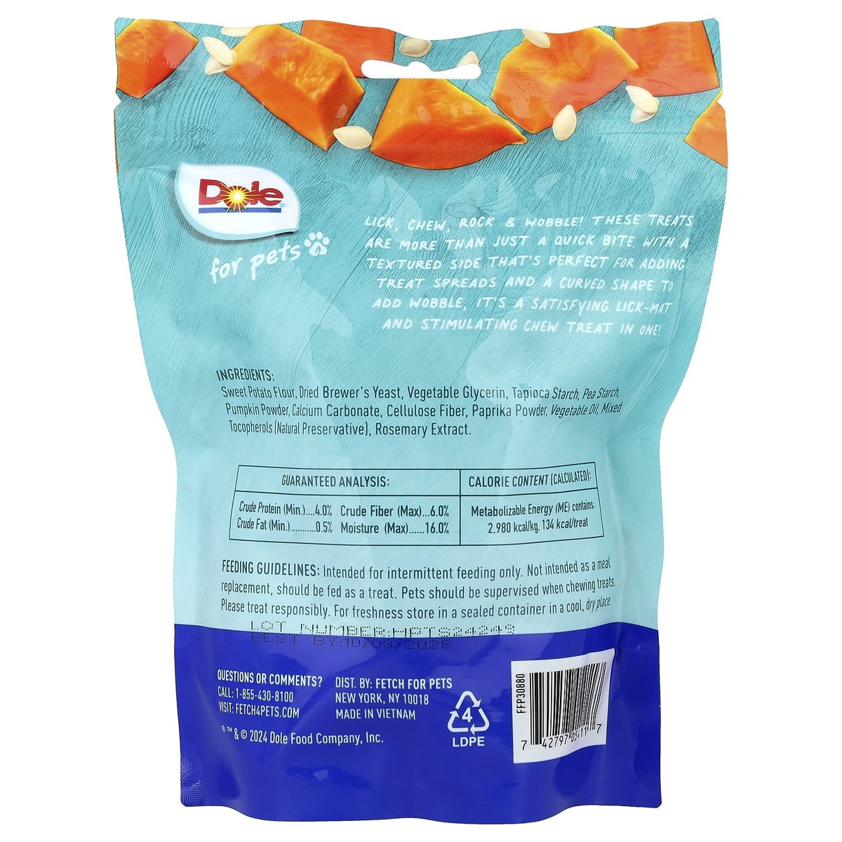 Lasting Chew, For Medium & Large Breeds, Pumpkin, 5 Chews, 8 oz