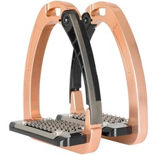 Quick Release Safety Stirrups Durable Iron Aluminum Western Stirrups Rose Gold