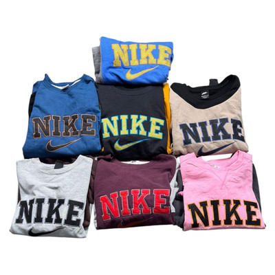 Nike Herren Pullover Konvolut 7x mehrfarbig Logo Rundhals Langarm 