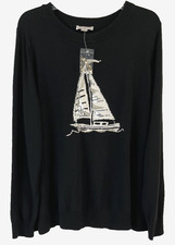Belle Kim Gravel Jeweled Sailboat Sweater XL Long Sleeve A687894 Women CB87O