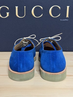 Carlos Santos Mens Goodyear-Welted Blue Suede Oxford Sz 10.!! | eBay