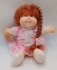 1987 Cabbage Patch Kids Growing Hair Doll Strawberry Blonde Hair Blue Eyes 
