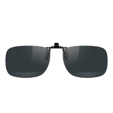 Polarized Clip on Flip Up Metal Clip Rimless Sunglasses for Men Women,Anti Glare