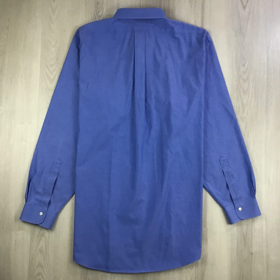 Camisa Brooks Brothers 1818 Para Hombre 18 1/2 - 37 Azul Madison Fit Manga Larga Supima Foto 4 de 4