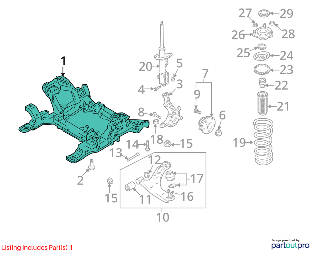 うらページ 2009-2013 Suzuki VITARA Crossmember/k-frame Front Grand 4x4