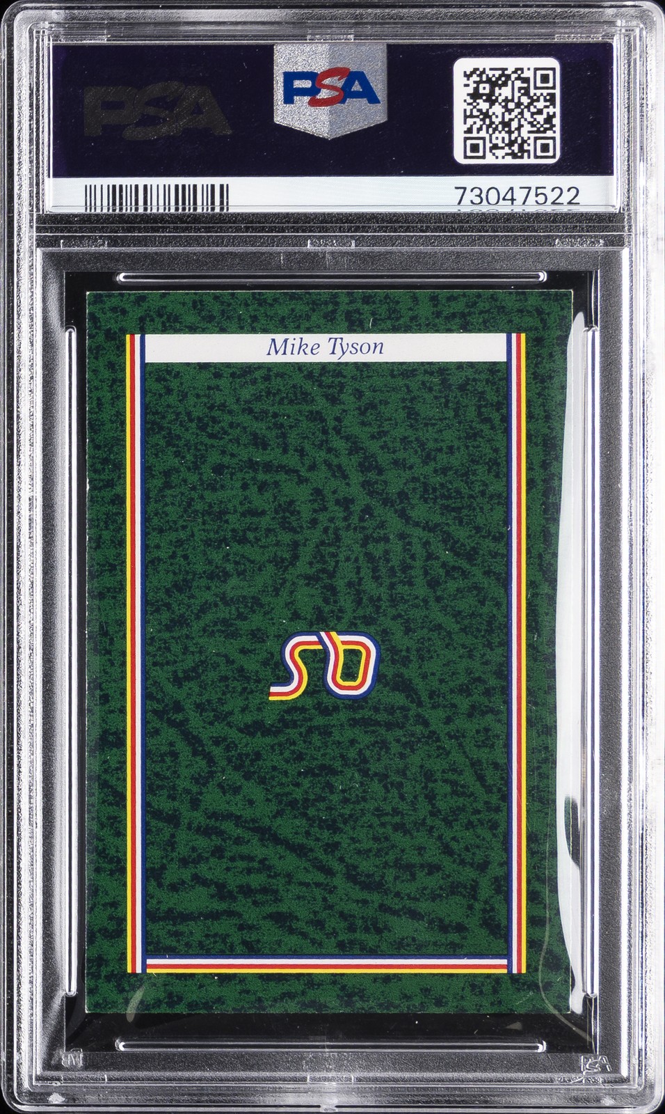 1987 A QUESTION OF SPORT UK MIKE TYSON ROOKIE RC PSA 7 view 2