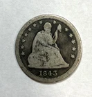 1843-O Large O Seated Liberty Quarter VG Little Dark VALUE PRICED
