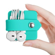 Cord Organizer Earbuds Holder Earphone Wrap Earphones Organizer Headset Blue