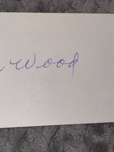 BOSTOB RED SOX ,JOE WOOD AUTOGRAPH SMALL INDEX CARD TYPE , [ NO COA ] - Picture 3 of 3