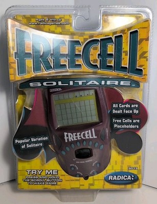 Radica Freecell Solitaire Handheld Electronic Game 8019 VINTAGE 2000 NEW SEALED