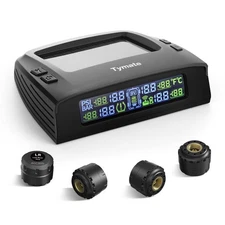 TPMS Tire Pressure Monitor System with 4 Sensors & Solar Charge 0-87 PSI