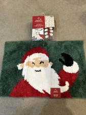 Winter Wonder Lane Santa's Workshop Santa 13 Pc Shower Curtain Set W/Rug