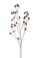Artplants Kunststoff Edeldistel Loukas, Dunkelrot, 70Cm, Ø1,5Cm