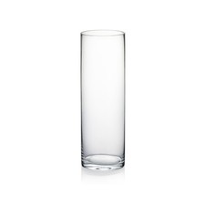 Quality Thick Weighted Clear Cylinder Glass Vases, 4" W x 12" H, Flower Arran...