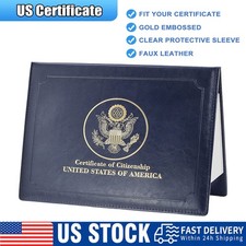 US Citizenship Certificate Holder Naturalization Certificate Cover Protector NEW