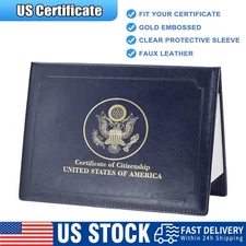 US Citizenship Certificate Holder Naturalization Certificate Cover Protector NEW
