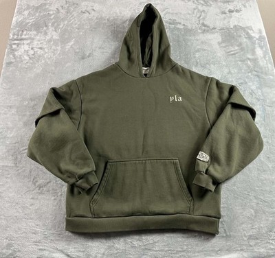 Youngla Urban Layer Hoodie Womens Medium Green Oversized Heavyweight Streetwear