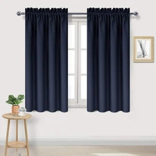 DWCN Navy Blackout Curtains 42x54 Thermal Insulated Room Darkening 2 Panels