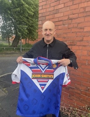 Authentic Hand Signed Mint Condition Great Britain RL 1994 Shirt - Shaun Edwards