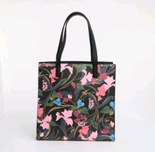 Ted Baker - Layya Floral Printed Large Icon Handbag Black Tote Style