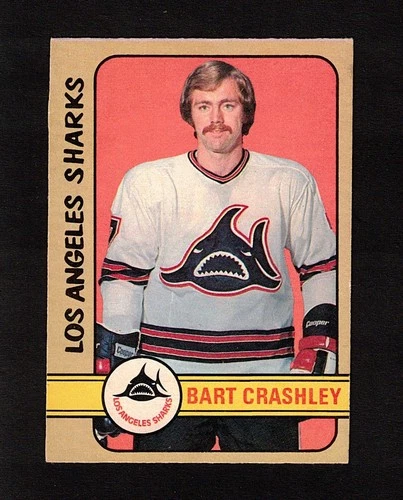 1972-73 BART CRASHLEY #295 EX-MT OPC SCARCE Hi # LA Sharks Star WHA Hockey Card