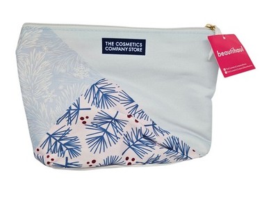 The Cosmetics Company Store BEAUTIHAUL Makeup Bag Sky Blue Multi-Color w/Design