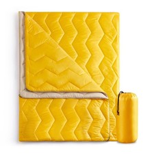 Waterproof Puffy Camping Blanket - Lightweight Packable Outdoor Quilt with Co...