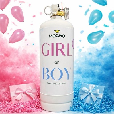 MoCho Gender Reveal Spray Feuerlöscher XXL 1,2kg Boy or Girl Babyparty Pulver