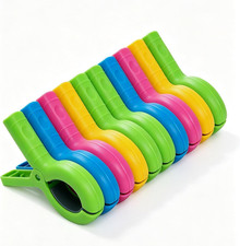 10 Pack Beach Towel Clips Heavy Duty Large Beach Essentials Chair Pool Clip