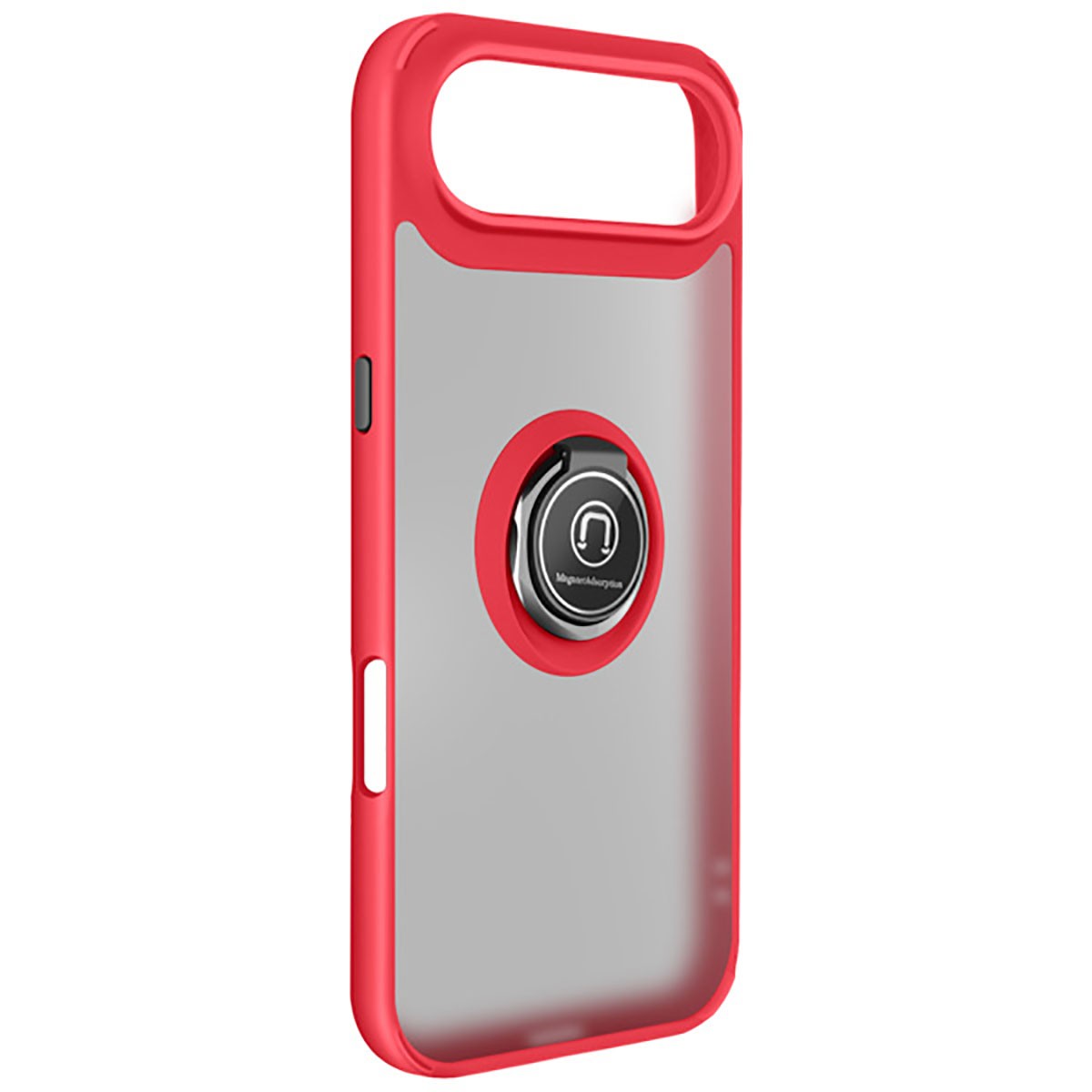Coque pour iPhone Air Avizar rouge avec anneau support pour selfie et fixation aimantée voiture
