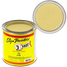 1 Shot 118L/4Z  CHAMOIS Lettering Enamel Pinstriping Paint One Shot 4 oz can