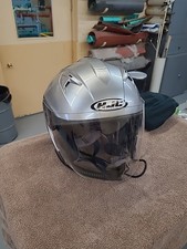 HJC IS-33 Open-Face Motorcycle Helmet (Silver...